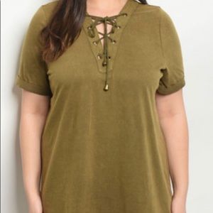 3X Olive dress